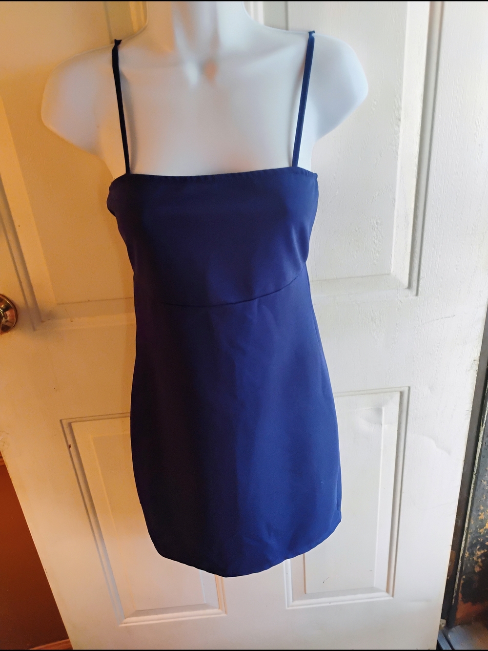 Lucca Couture Navy Spaghetti-Strap Mini Dress